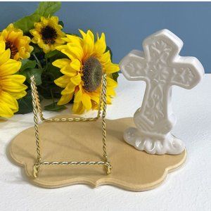 ONE OF A KIND Christian Porcelain Cross Business Card Holder Custom Made‎